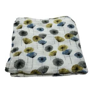 Little Unicorn Boss Baby Muslin Swaddle Blanket Blue Yellow Flowers Dreamworks